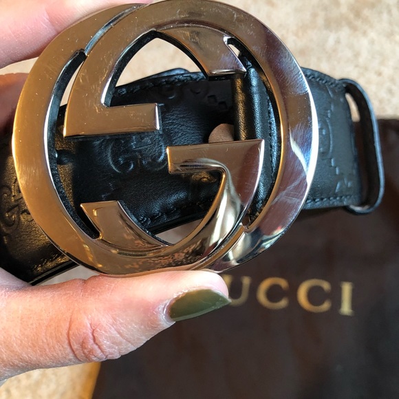 Gucci Black Guccisima leather belt -40/100 - Picture 2 of 6